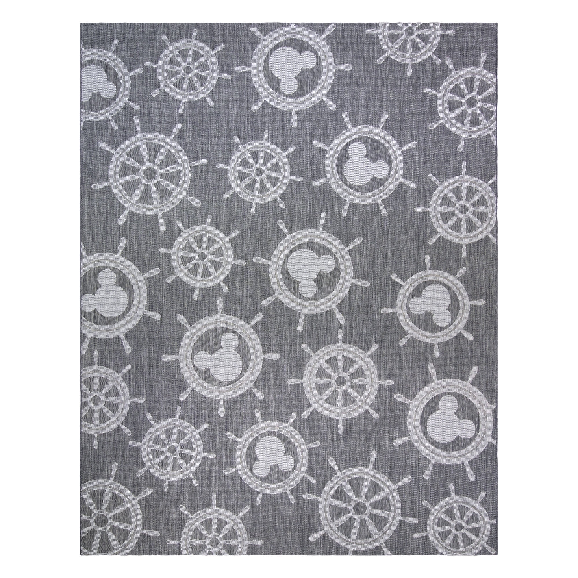 Mickey Rug Grey Disney Outdoor Mickey Mouse Maritime Coastal Geometric Ash Area Rug ...