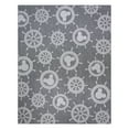 thumbnail image 1 of Disney Outdoor Mickey Mouse Maritime Coastal Geometric Ash Area Rug, 6x9, 1 of 9
