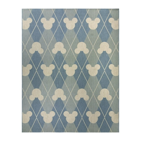 Disney Outdoor Mickey Mouse Modern Argyle Oasis Area Rug, 9x13