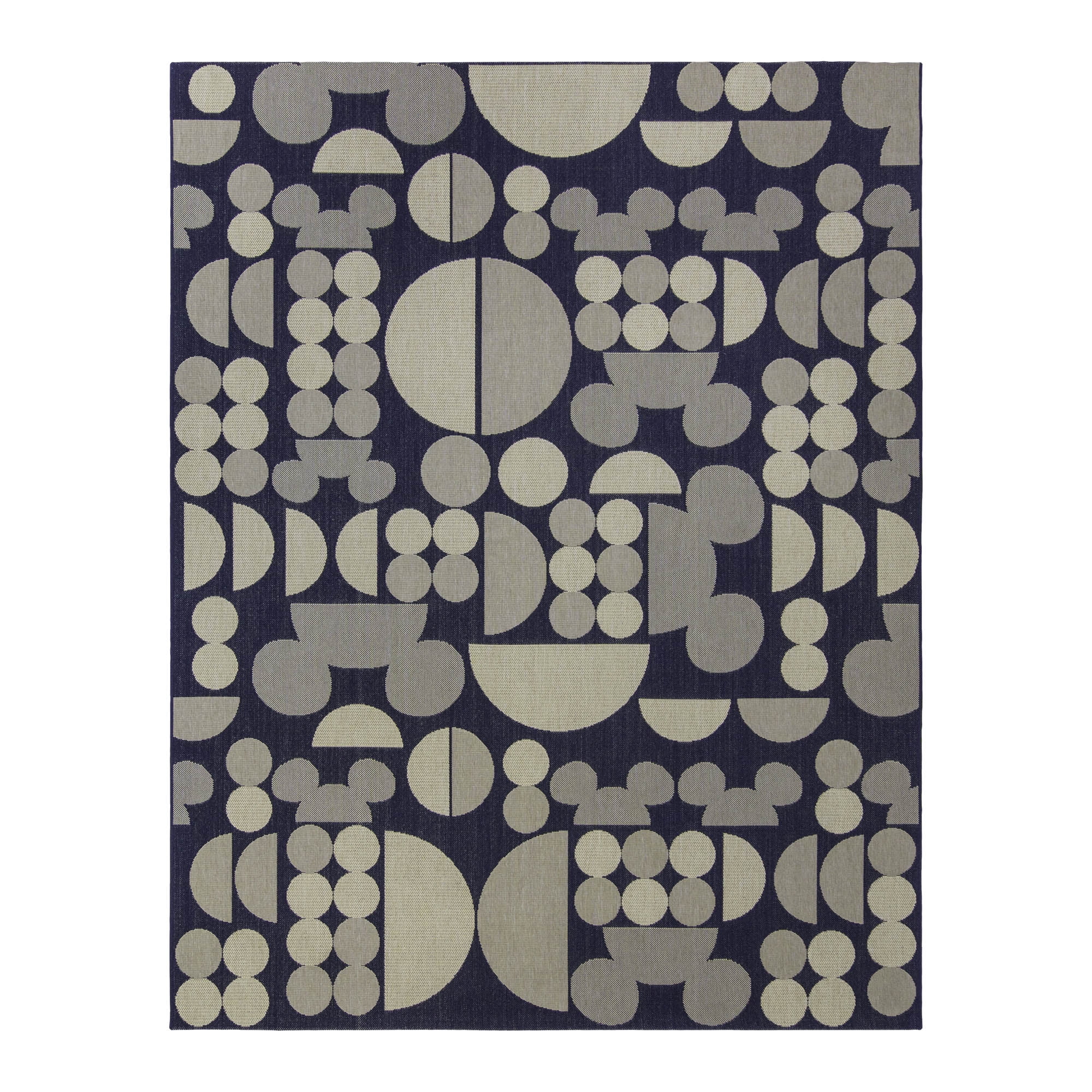 Disney Outdoor Mickey Mouse Spheres Modern Geometric Navy Area Rug, 8x10