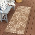 thumbnail image 1 of Disney Outdoor Sand Dollar Coastal Abstract Havana/Sand Area Rug, 2x6 Runner, 1 of 7