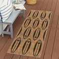 thumbnail image 1 of Disney Outdoor Surfboard Coastal Graphic Chestnut/Black Area Rug, 2x6 Runner, 1 of 7