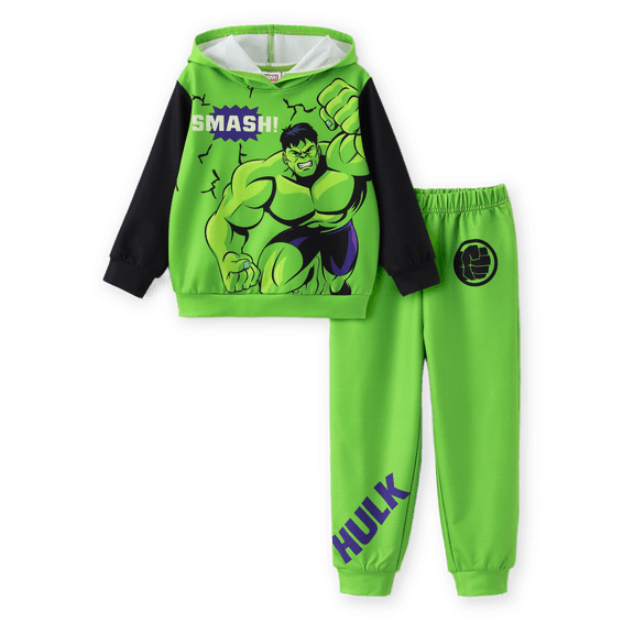 Disney Marvel Hulk Boys Hoodie Outfit Set Toddler Clothes Kids Clothes Set Superhero Sweatshirt & Sweatpants Set Sizes 2T-9Y