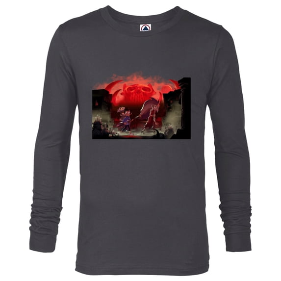 Disney Owl House Luz Edna and King - Long Sleeve T-Shirt for Men - Customized-Charcoal Heather