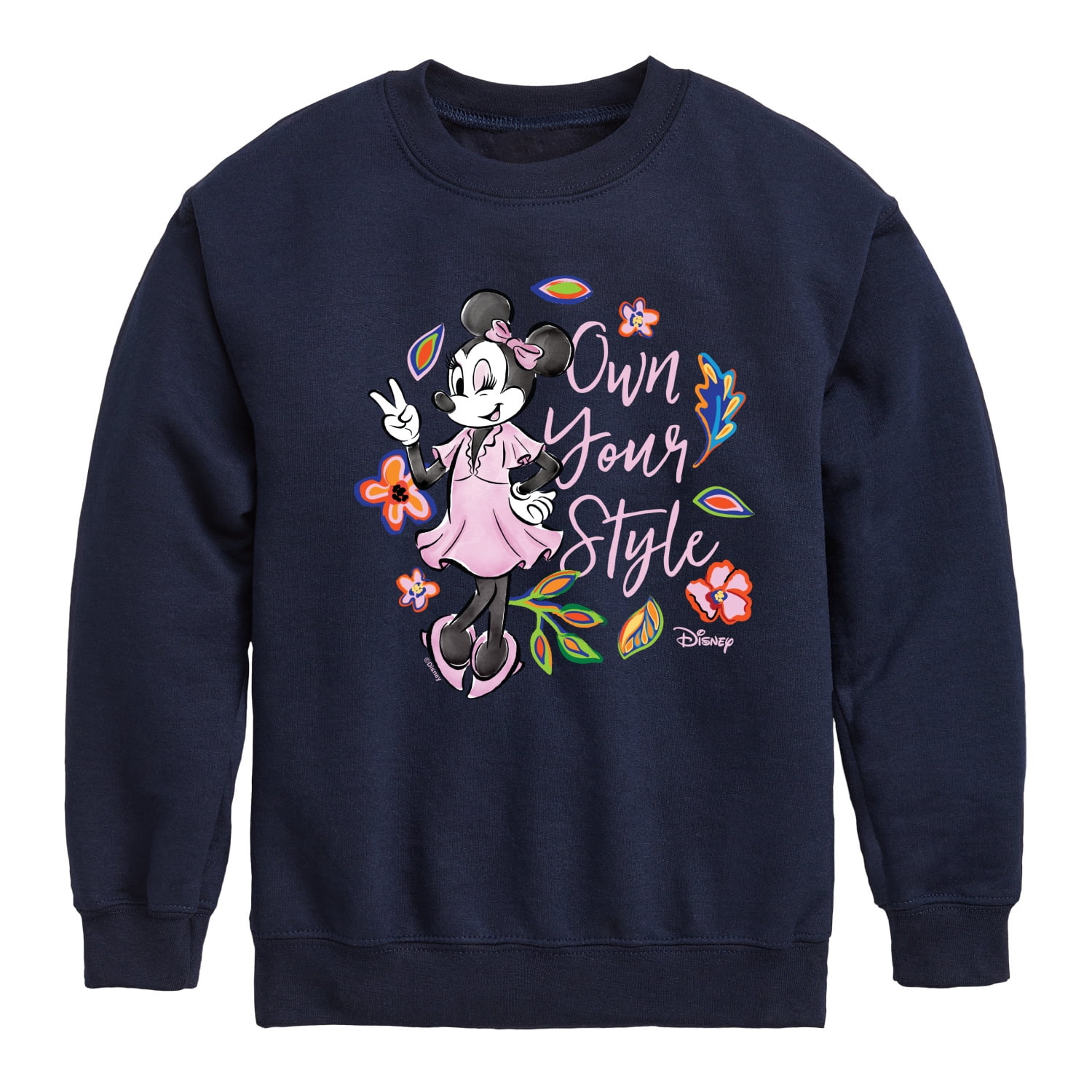 Disney - Own Your Style - Toddler & Youth Crewneck Fleece Sweatshirt ...