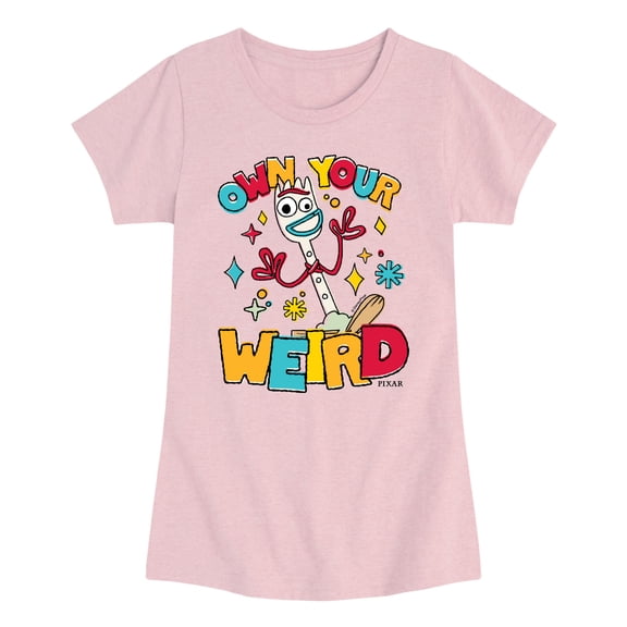 Disney - Own Your Weird Forky - Youth Girls Short Sleeve T-Shirt