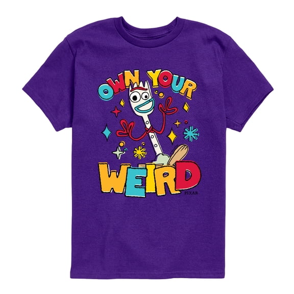 Disney - Own Your Weird Forky Boys' Short Sleeve Graphic T-Shirt