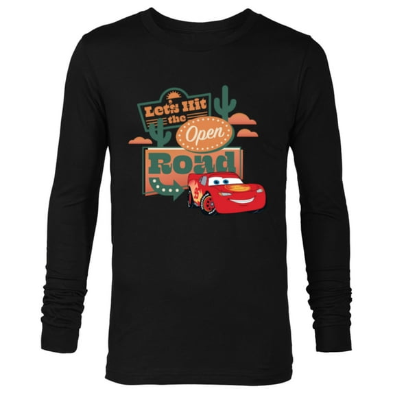 Disney PIXAR Cars Let’s Hit the Open Road - Long Sleeve T-Shirt for Men - Customized-Black