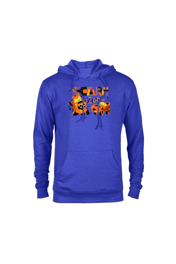 Disney PIXAR Cars Mater & Lightning McQueen Halloween Scare Zone - Pullover Hoodie for Adults - Customized-Royal Heather
