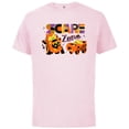 thumbnail image 1 of Disney PIXAR Cars Mater & Lightning McQueen Halloween Scare Zone - Short Sleeve Cotton T-Shirt for Adults - Customized-Soft Pink, 1 of 5