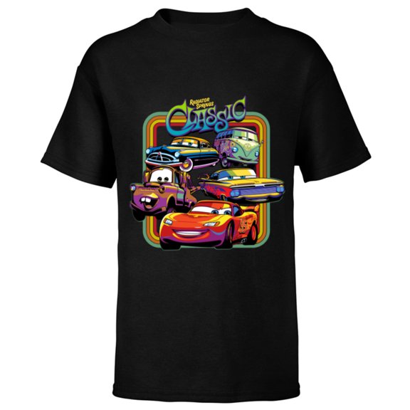 Disney PIXAR Cars Radiator Springs Classic - Short Sleeve T-Shirt for Kids - Customized-Black