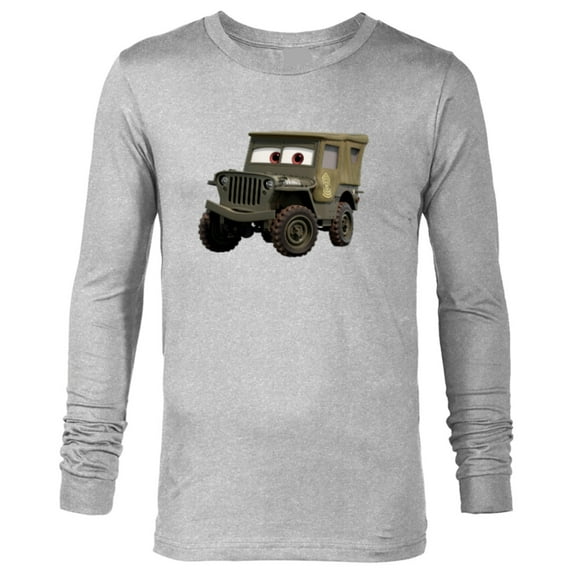 Disney PIXAR Cars Sarge 1942 Jeep Veteran’s Day - Long Sleeve T-Shirt for Men - Customized-Athletic Heather