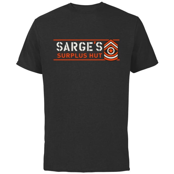 Disney PIXAR Cars Sarge’s Surplus Hut Veteran’s Day - Short Sleeve Cotton T-Shirt for Adults - Customized-Black