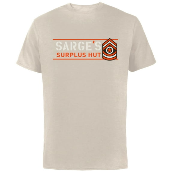 Disney PIXAR Cars Sarge’s Surplus Hut Veteran’s Day - Short Sleeve Cotton T-Shirt for Adults - Customized-Natural