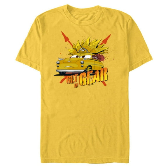 Disney PIXAR Cars on the Road Chieftess Get in Gear - Short Sleeve Blended T-Shirt for Adults - Customized-Yellow