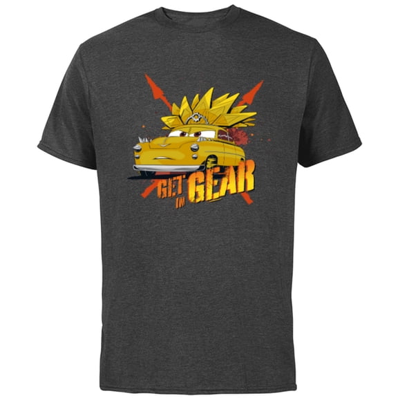 Disney PIXAR Cars on the Road Chieftess Get in Gear - Short Sleeve Cotton T-Shirt for Adults - Customized-Charcoal
