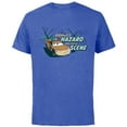 thumbnail image 1 of Disney PIXAR Cars on the Road Deputy Hazard on the Scene - Short Sleeve Cotton T-Shirt for Adults - Customized-Royal Heather, 1 of 5