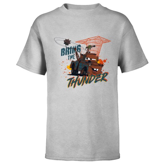Disney PIXAR Cars on the Road Mater Bring the Thunder - Short Sleeve T-Shirt for Kids - Customized-Athletic Heather