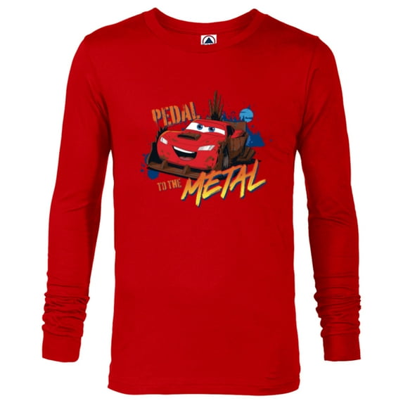 Disney PIXAR Cars on the Road Pedal to the Metal - Long Sleeve T-Shirt for Men - Customized-New Red