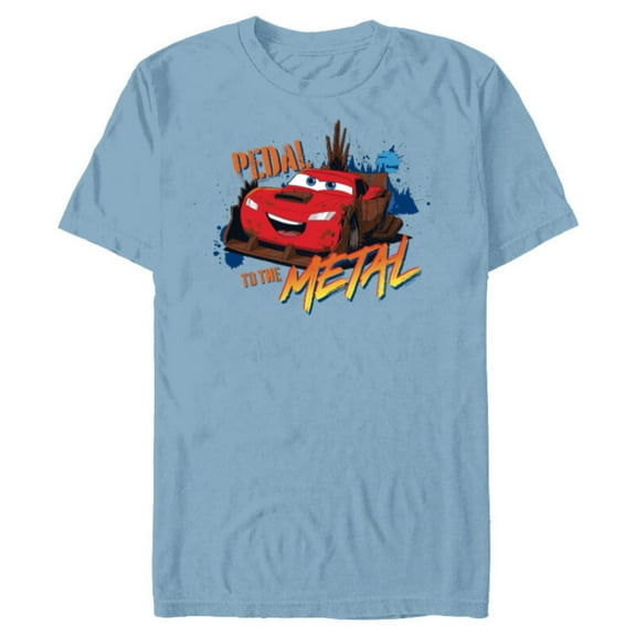 Disney PIXAR Cars on the Road Pedal to the Metal - Short Sleeve Blended T-Shirt for Adults - Customized-Ocean Blue