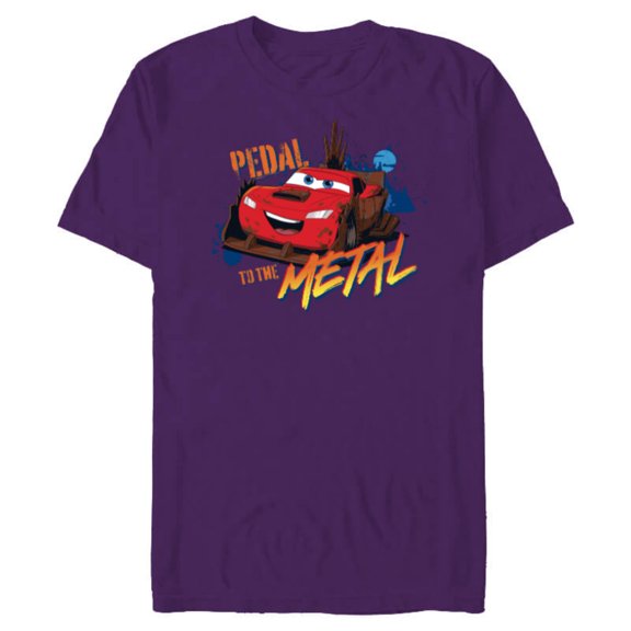 Disney PIXAR Cars on the Road Pedal to the Metal - Short Sleeve Blended T-Shirt for Adults - Customized-Purple