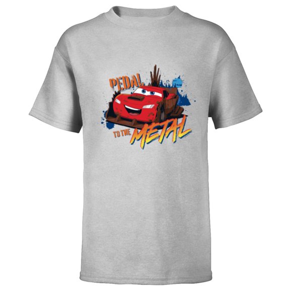 Disney PIXAR Cars on the Road Pedal to the Metal - Short Sleeve T-Shirt for Kids - Customized-Athletic Heather