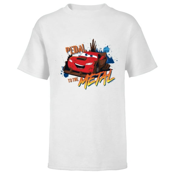Disney PIXAR Cars on the Road Pedal to the Metal - Short Sleeve T-Shirt for Kids - Customized-White