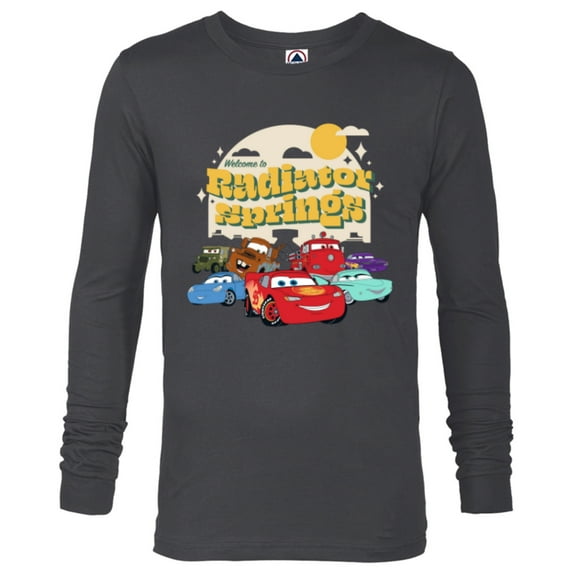 Disney PIXAR Cars on the Road Radiator Springs - Long Sleeve T-Shirt for Men - Customized-Charcoal Heather