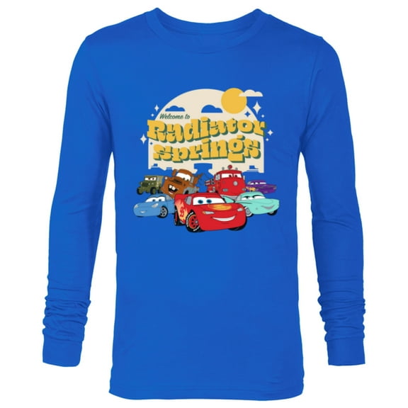 Disney PIXAR Cars on the Road Radiator Springs - Long Sleeve T-Shirt for Men - Customized-Navy