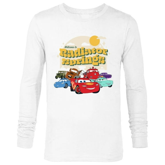 Disney PIXAR Cars on the Road Radiator Springs - Long Sleeve T-Shirt for Men - Customized-White