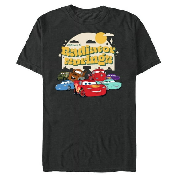 Disney PIXAR Cars on the Road Radiator Springs - Short Sleeve Blended T-Shirt for Adults - Customized-Dark Heather