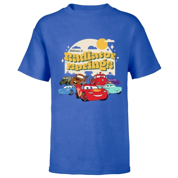 Disney PIXAR Cars on the Road Radiator Springs - Short Sleeve T-Shirt for Kids - Customized-Royal