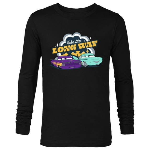 Disney PIXAR Cars on the Road Ramone & Flo - Long Sleeve T-Shirt for Men - Customized-Black