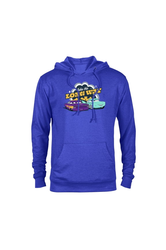 Disney PIXAR Cars on the Road Ramone & Flo - Pullover Hoodie for Adults - Customized-Royal