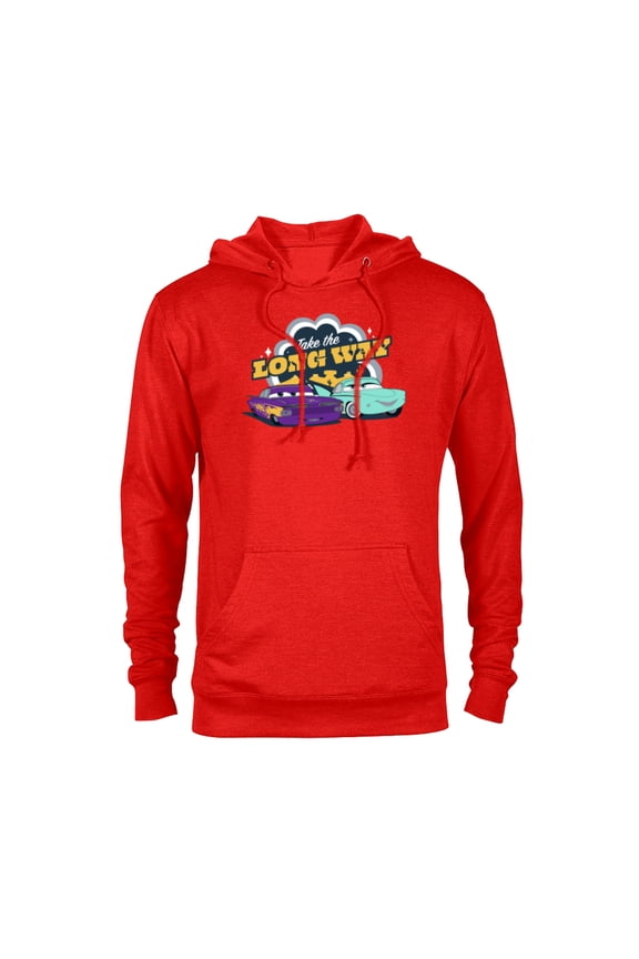 Disney PIXAR Cars on the Road Ramone & Flo - Pullover Hoodie for Adults - Customized-Red