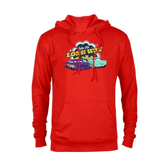 Disney PIXAR Cars on the Road Ramone & Flo - Pullover Hoodie for Adults - Customized-Red