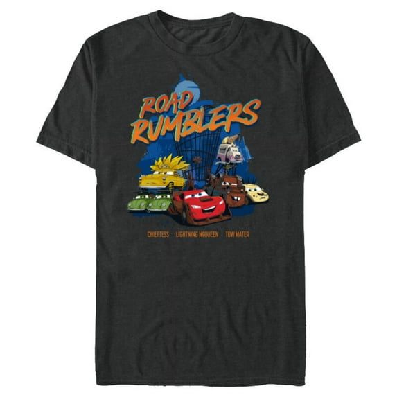 Disney PIXAR Cars on the Road Rumblers - Short Sleeve Blended T-Shirt for Adults - Customized-Dark Heather