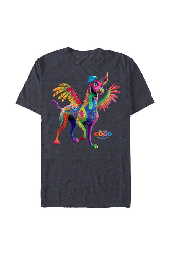 Disney PIXAR Coco Dante Alebrije Spirit Animal T-Shirt- Short Sleeve Blended T-Shirt for Adults - Customized-Denim Snow Heather
