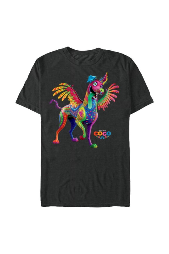 Disney PIXAR Coco Dante Alebrije Spirit Animal T-Shirt- Short Sleeve Blended T-Shirt for Adults - Customized-Graphite Snow Heather