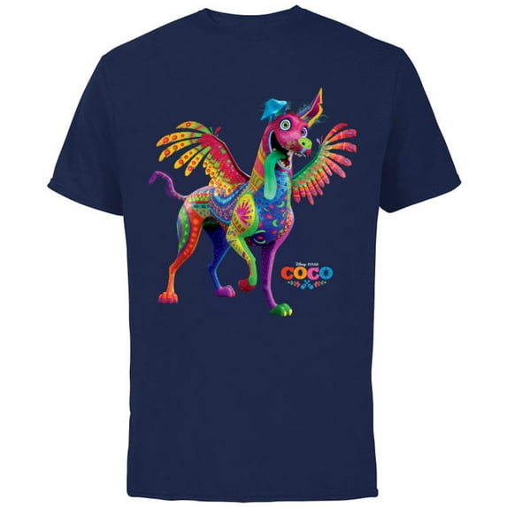 Disney PIXAR Coco Dante Alebrije Spirit Animal T-Shirt - Short Sleeve Cotton T-Shirt for Adults - Customized-Athletic Navy