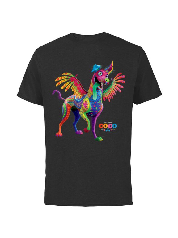 Disney PIXAR Coco Dante Alebrije Spirit Animal T-Shirt - Short Sleeve Cotton T-Shirt for Adults - Customized-Black