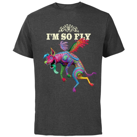 Disney PIXAR Coco Dante I'm So Fly T-Shirt - Short Sleeve Cotton T-Shirt for Adults - Customized-Charcoal