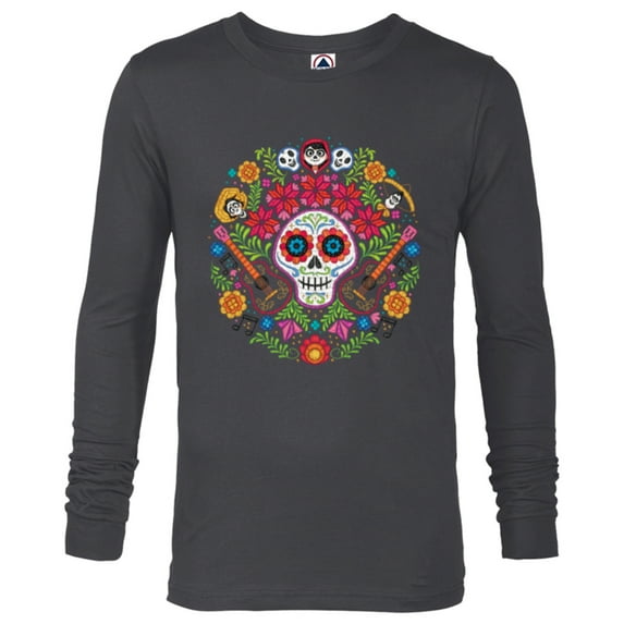 Disney PIXAR Coco Land of the Dead - Long Sleeve T-Shirt for Men - Customized-Charcoal Heather