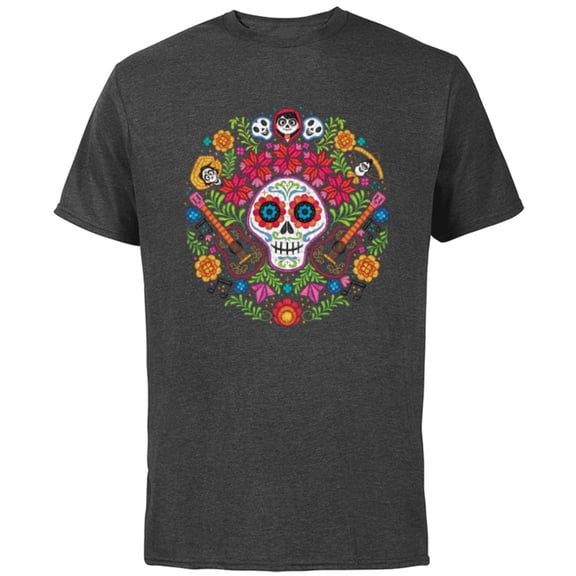 Disney PIXAR Coco Land of the Dead - Short Sleeve Cotton T-Shirt for Adults - Customized-Charcoal
