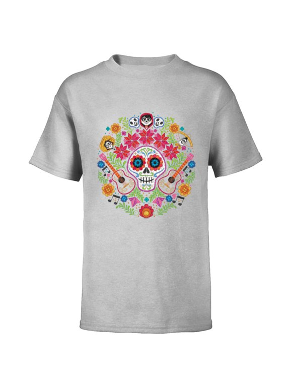 Disney PIXAR Coco Land of the Dead - Short Sleeve T-Shirt for Kids - Customized-Athletic Heather