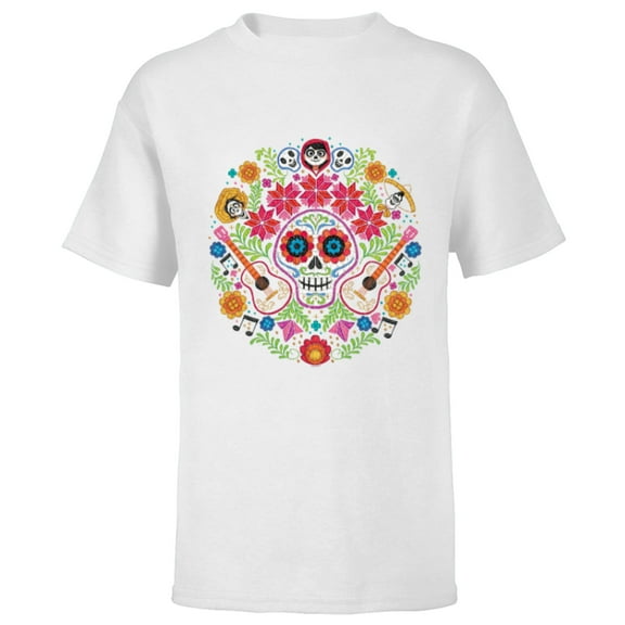 Disney PIXAR Coco Land of the Dead - Short Sleeve T-Shirt for Kids - Customized-White