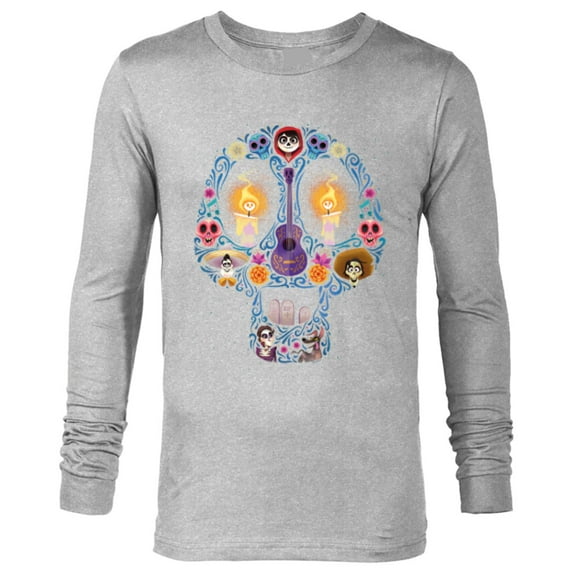 Disney PIXAR Coco Land of the Dead Silhouette - Long Sleeve T-Shirt for Men - Customized-Athletic Heather