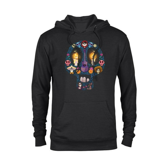 Disney PIXAR Coco Land of the Dead Silhouette - Pullover Hoodie for Adults - Customized-Black