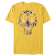 Disney PIXAR Coco Land of the Dead Silhouette - Short Sleeve Blended T-Shirt for Adults - Customized-Yellow