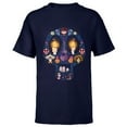 thumbnail image 1 of Disney PIXAR Coco Land of the Dead Silhouette - Short Sleeve T-Shirt for Kids - Customized-Navy, 1 of 5